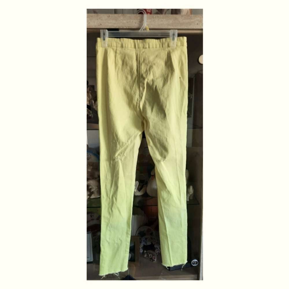 Yellow Straight Leg Jeans